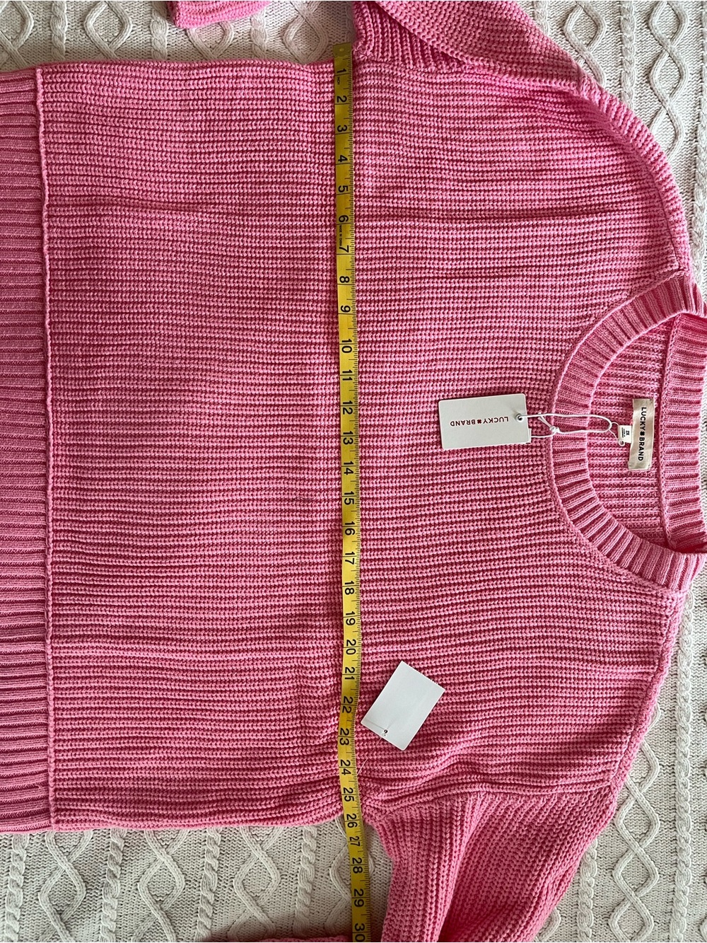 Lucky Brand Bubblegum Pink Crewneck Knit Sweater Women’s Size 2X - Picture 9 of 15